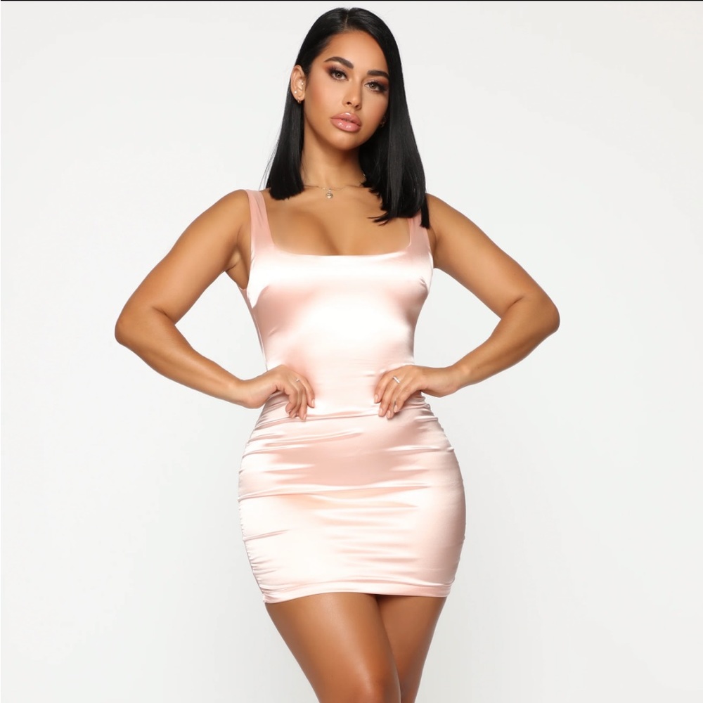 Satin Pink Mini Dress 🎀